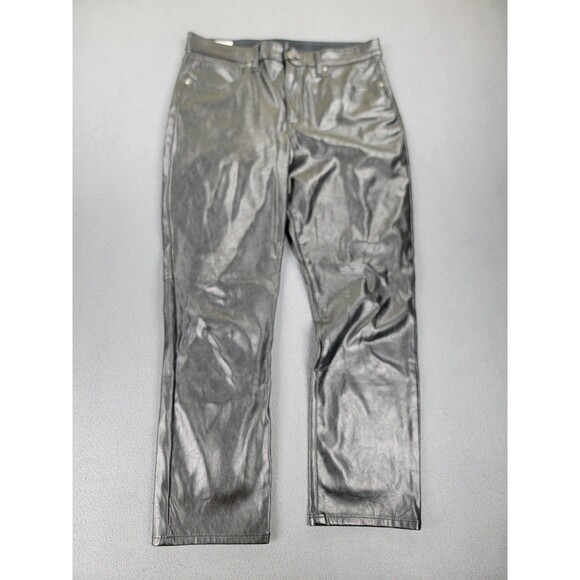 GAP Pants - GAP Pants Womens 31 Black Vintage Slim High Rise Faux Leather Coated Modern